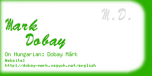 mark dobay business card